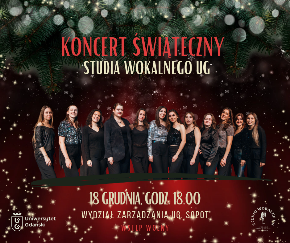 Świąteczny koncert Studia Wokalnego UG